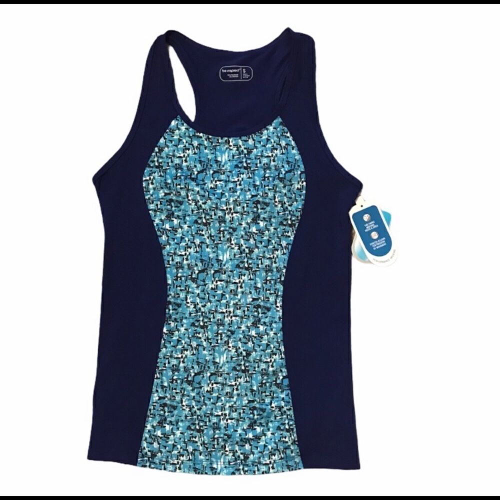 Be Inspired SMALL Blue Performance Wicking Top NWT